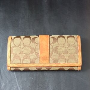 Coach Brown and Tan Wallet